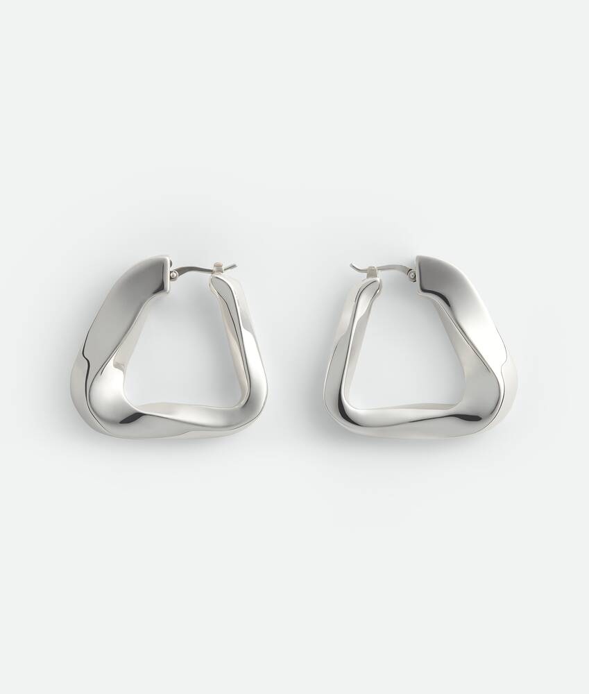 Afficher une grande image du produit 1 - Boucles D’Oreilles Twist Triangle Hoop Grand Format