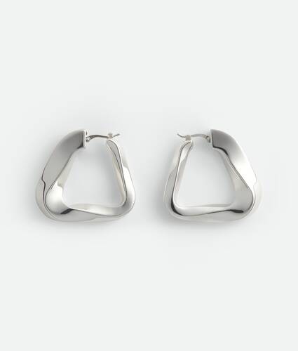 Display a large version of the product image 1 - Large Twist Triangle Hoop Earrings