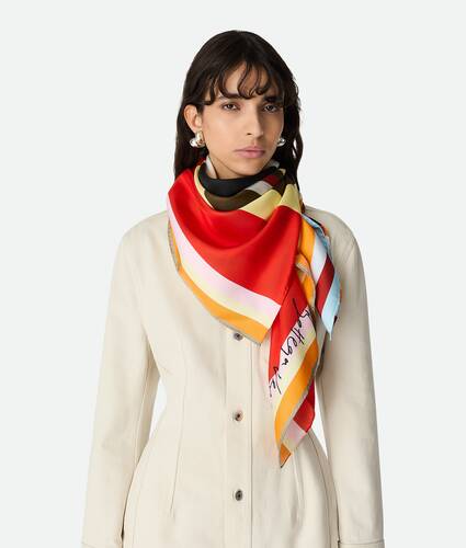 Silk Twill Striped Foulard