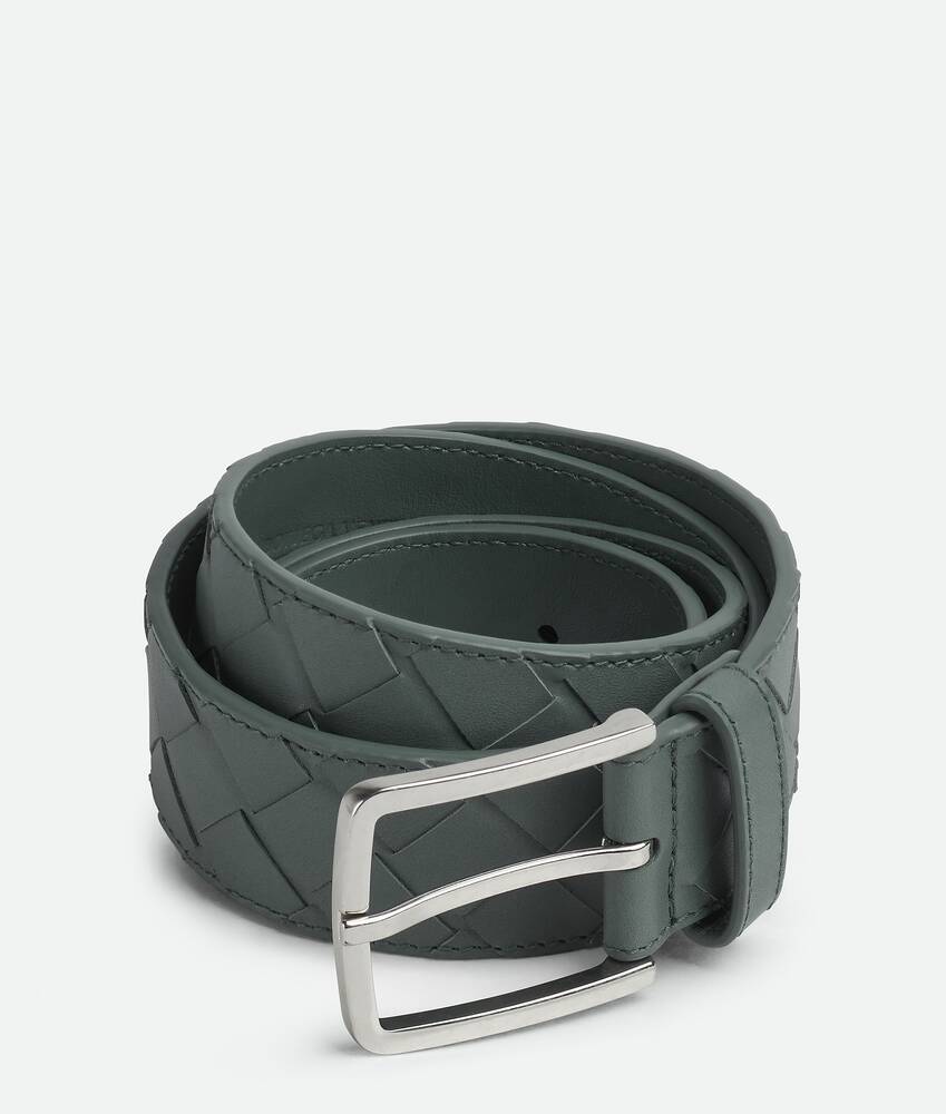 3.5cm Intrecciato Leather Belt