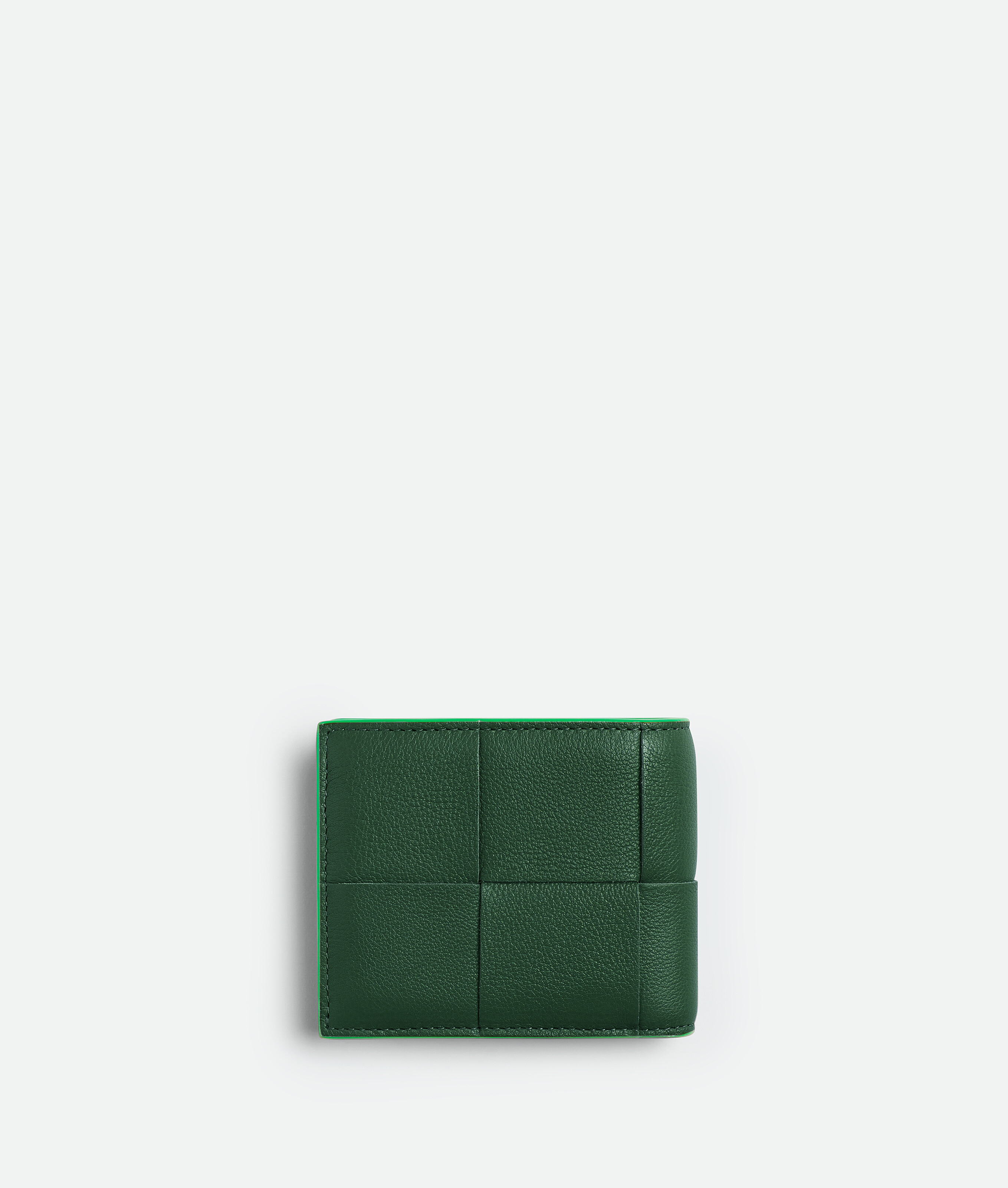 Shop Bottega Veneta Cassette Bi-fold Wallet With Coin Purse In Green