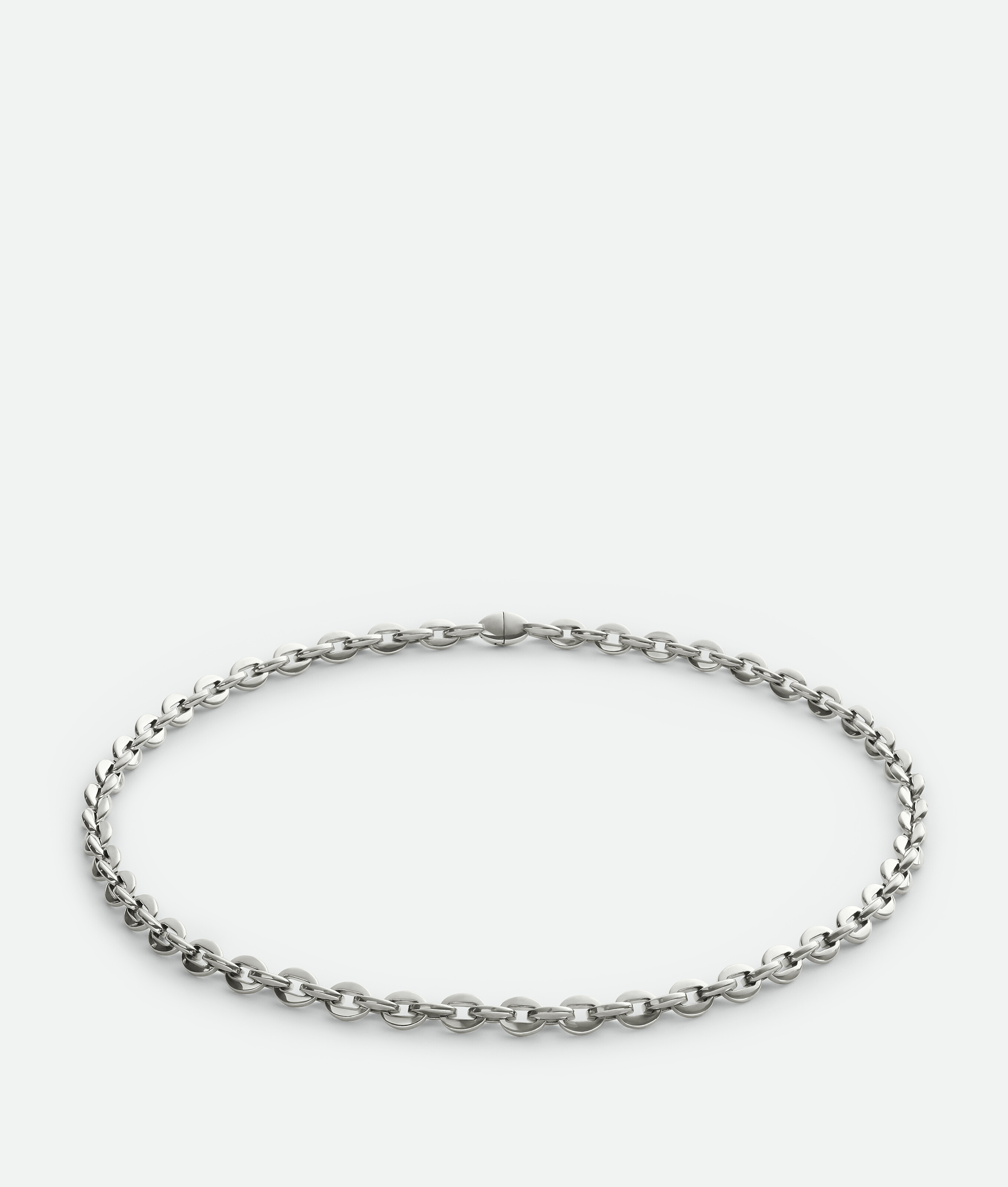 Shop Bottega Veneta Shape Chain Necklace In Silver