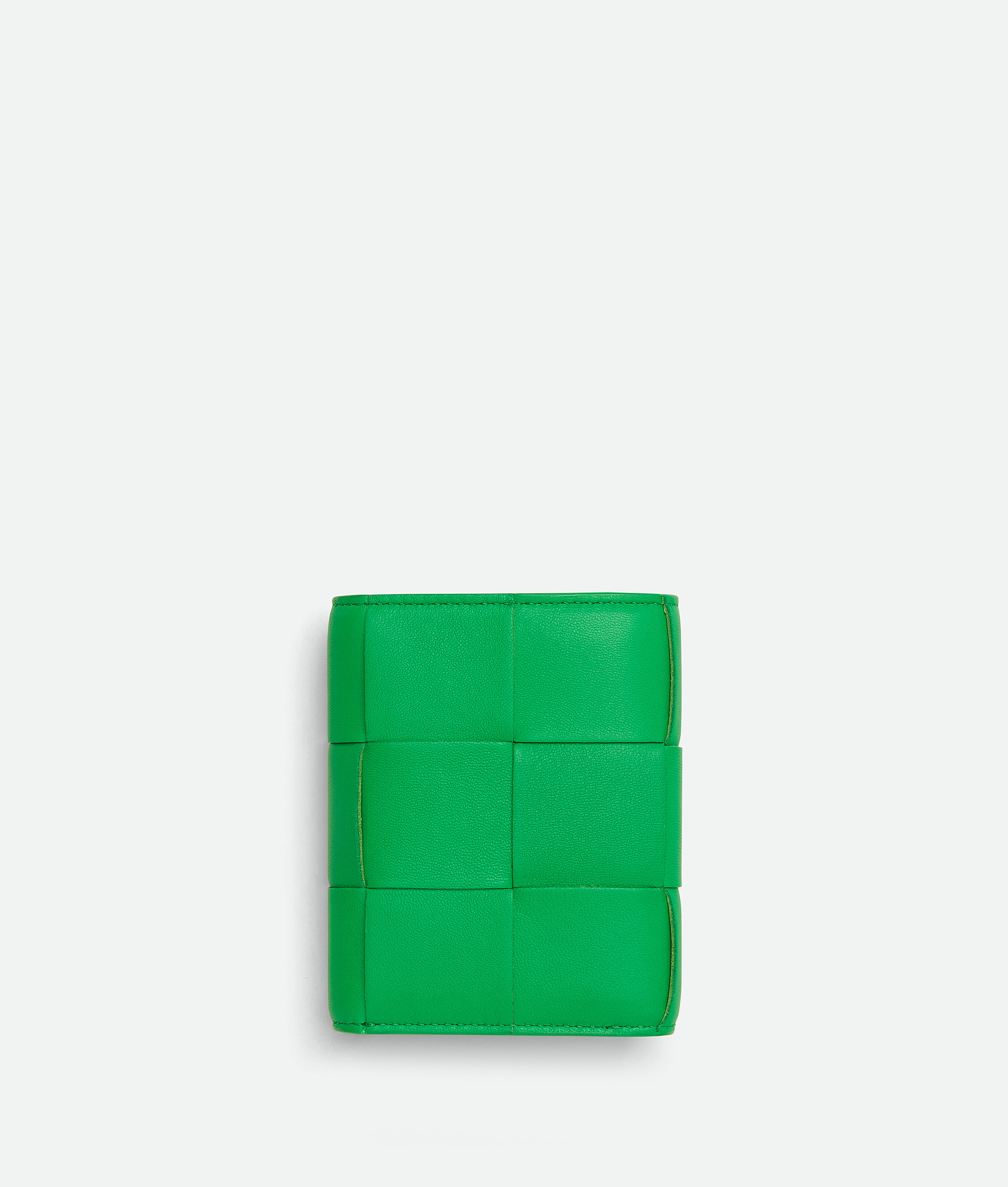 Shop Bottega Veneta Cassette Tri-fold Zip Wallet In Green