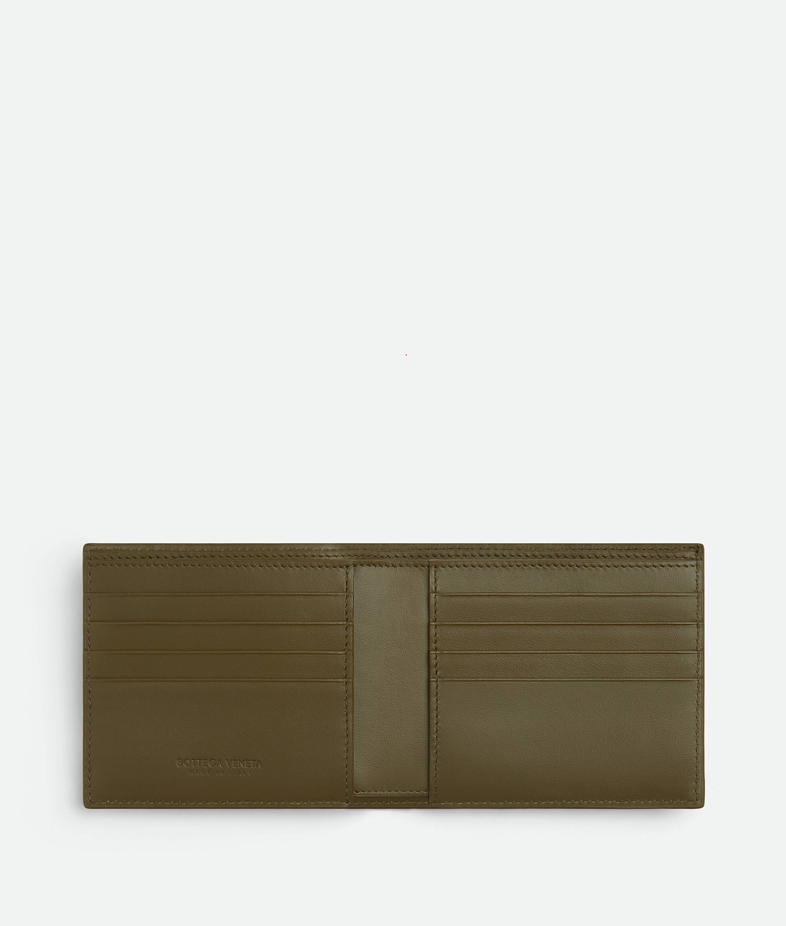 Shop Bottega Veneta Intrecciato Bi-fold Wallet With Exterior Pocket In Brown