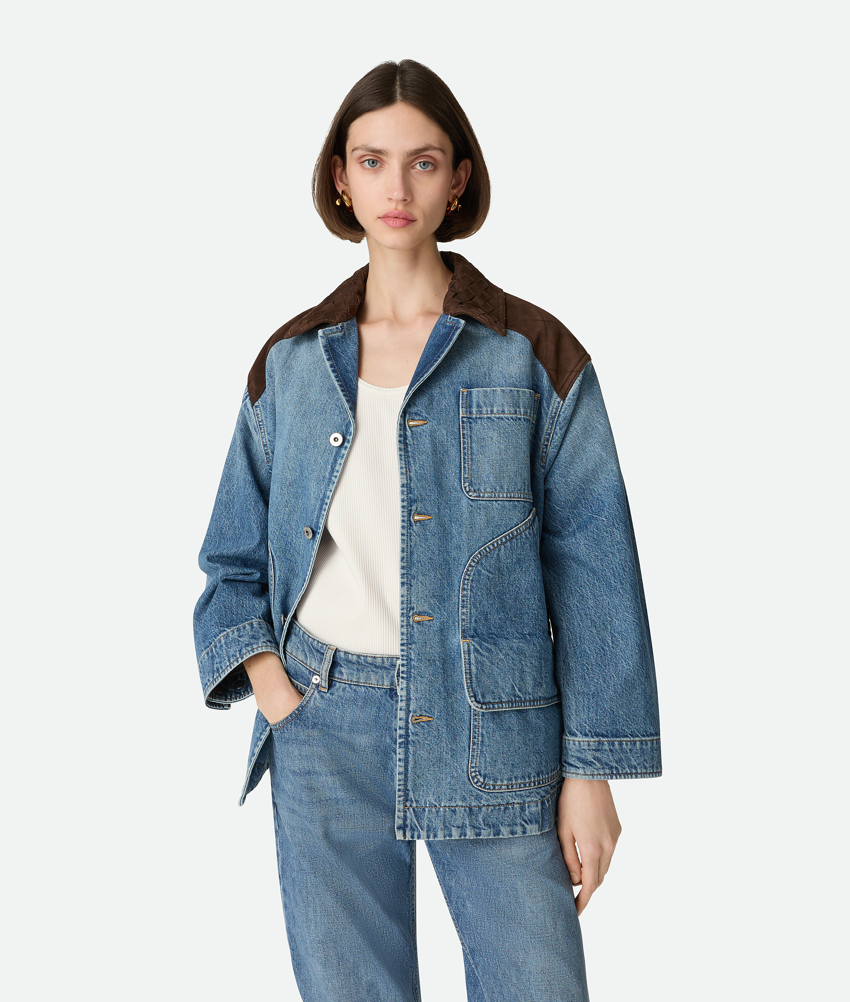 Bottega Veneta Vintage Indigo Denim Jacket - Mid Blue - Woman - 2 - Cotton