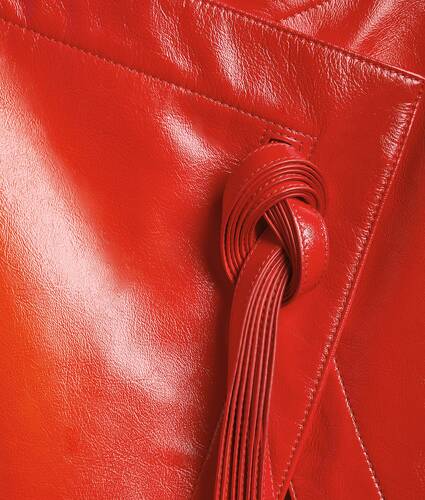 Dégradé Effect Leather Skirt