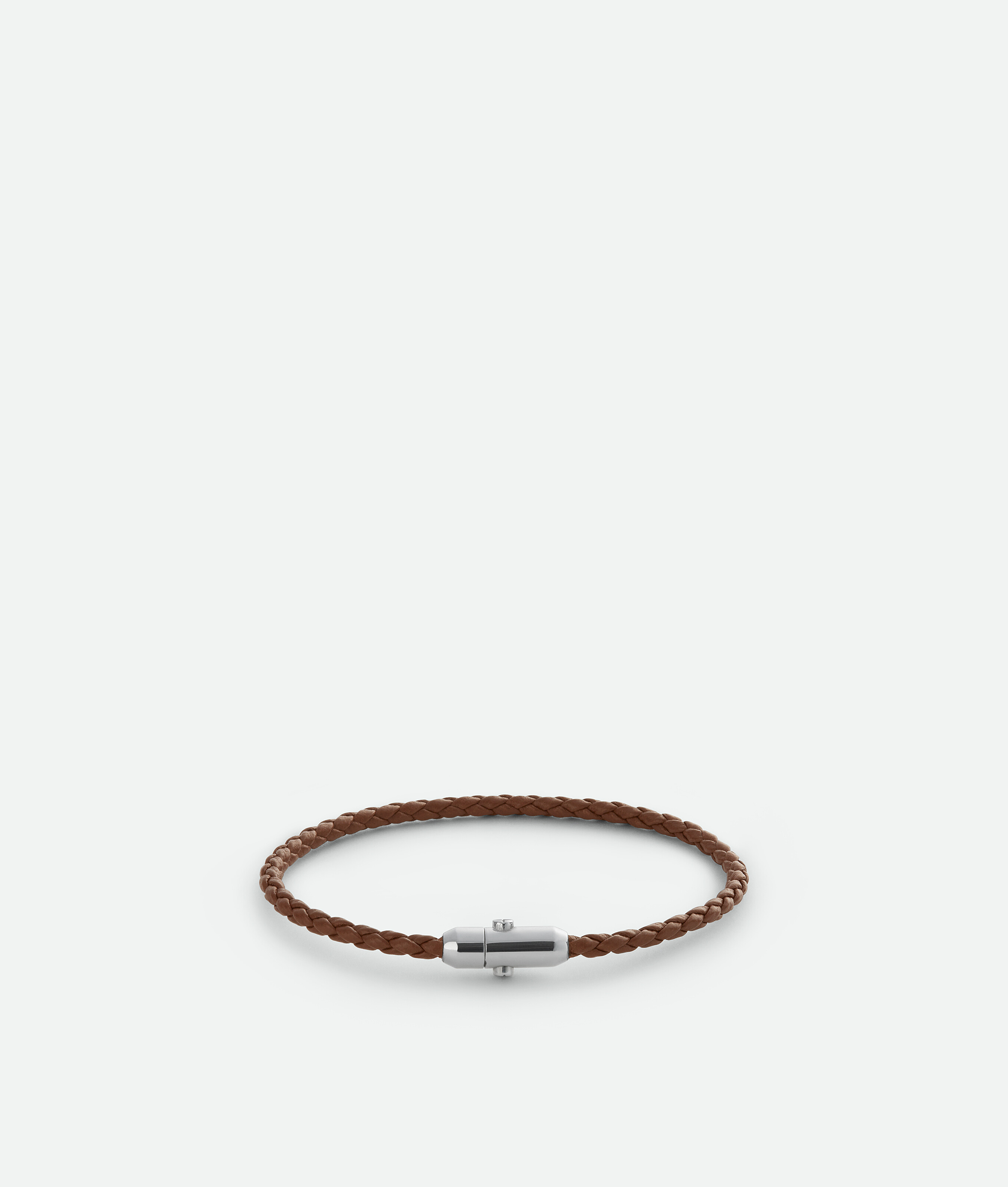 Bottega Veneta Leather Bracelet - Dark Leather - Man - S