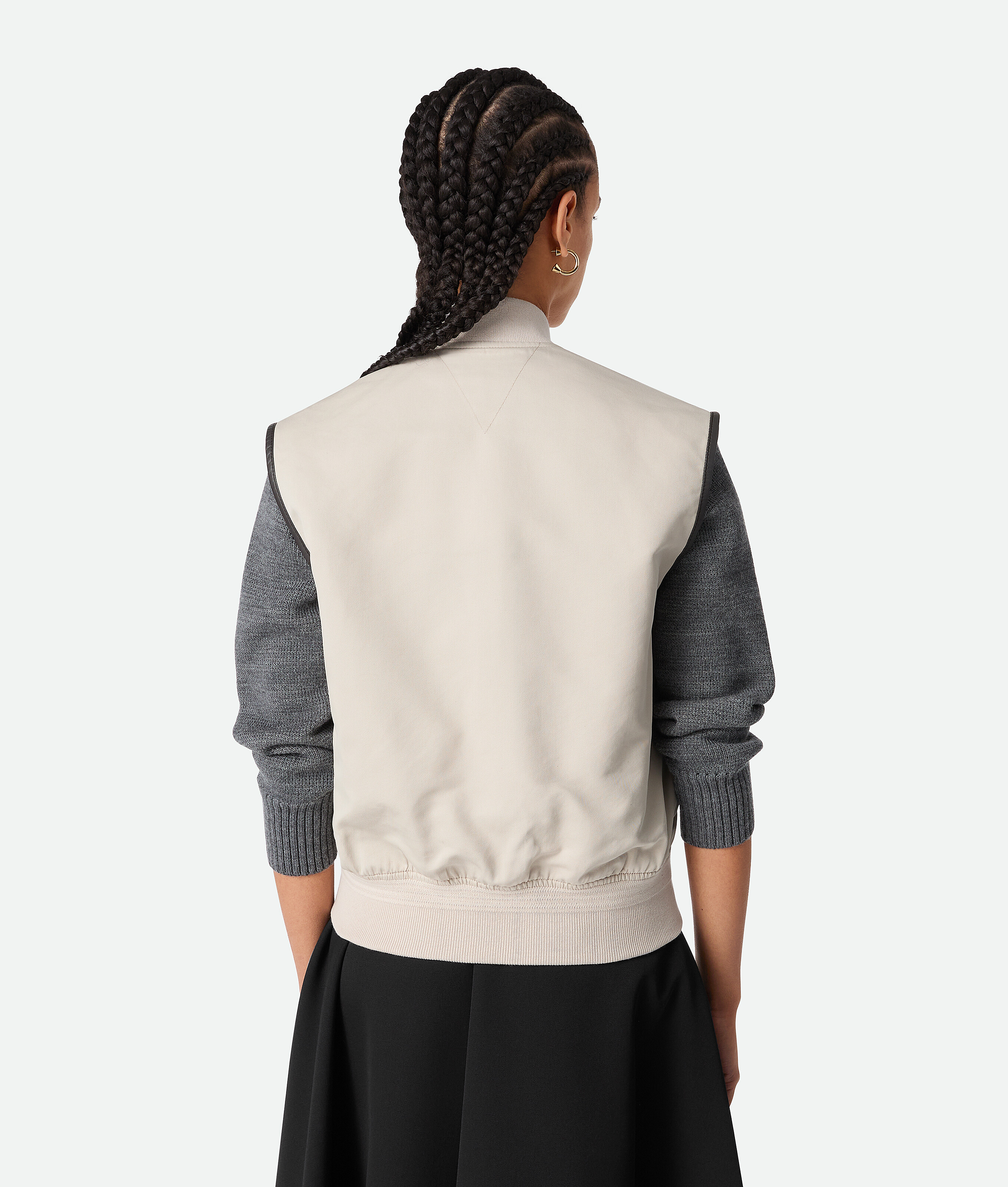Bottega Veneta Twill Vest With Ribbed Collar And Hem