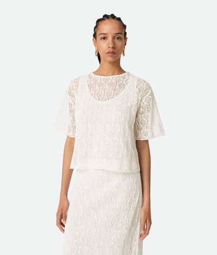 Cotton And Silk Fish Lace Top
