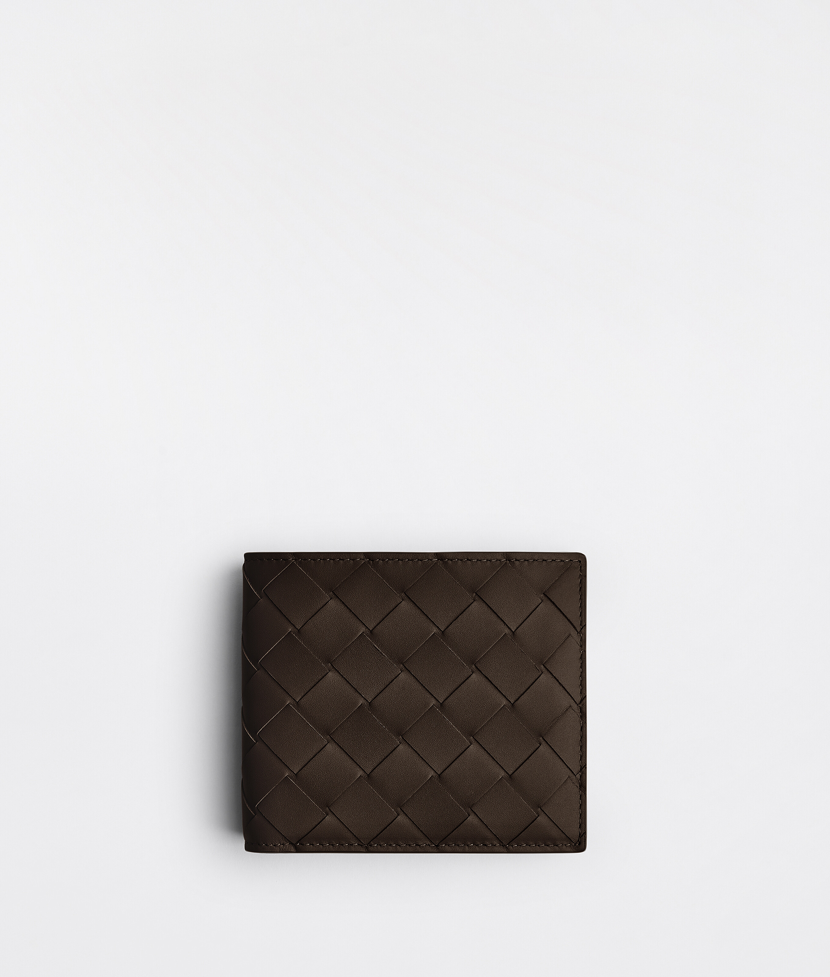 Bottega Veneta Intrecciato Bi-fold Wallet With Coin Purse - Brown - Man -