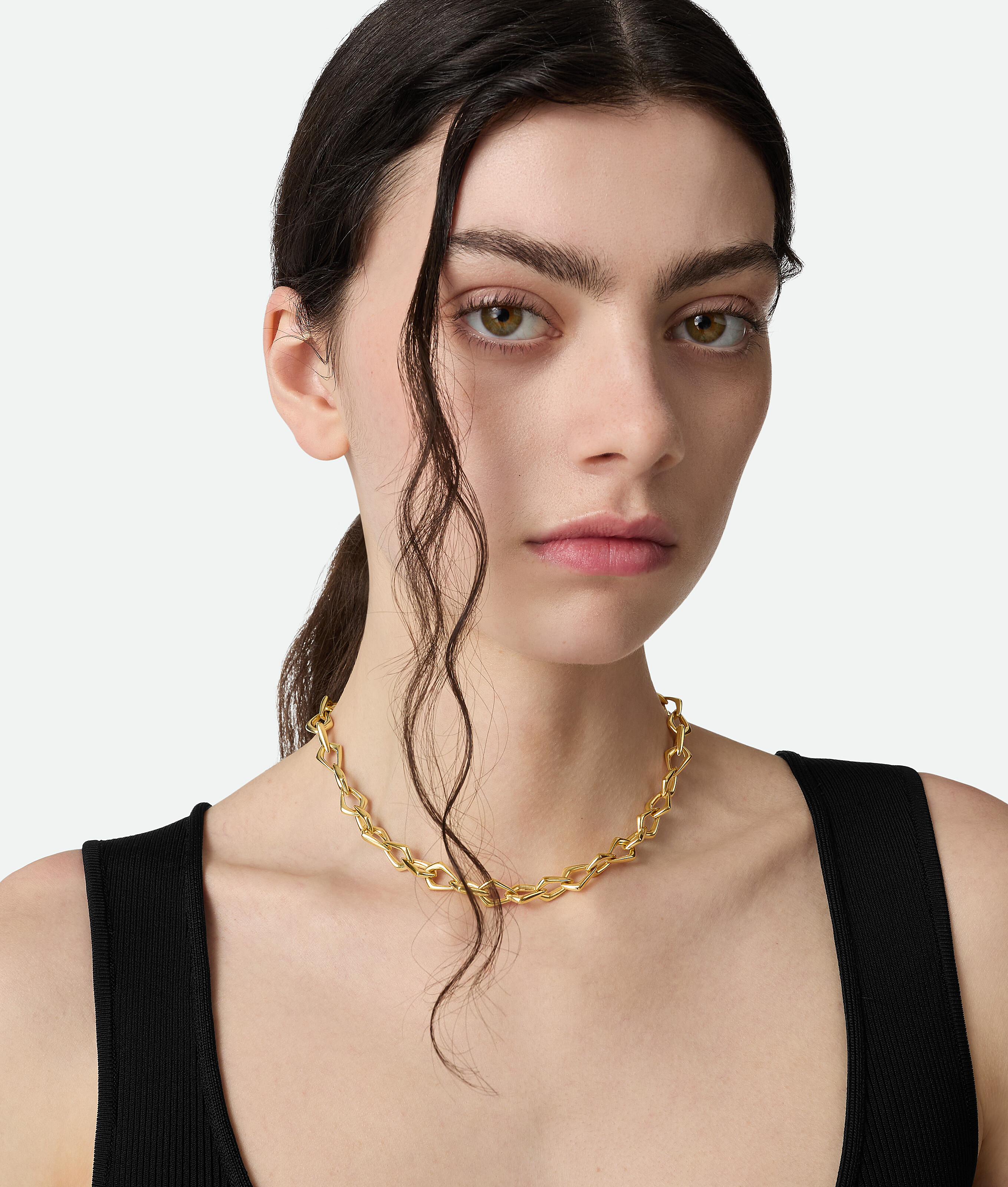 Bottega Veneta Fin Chain Necklace - Yellow Gold - Woman