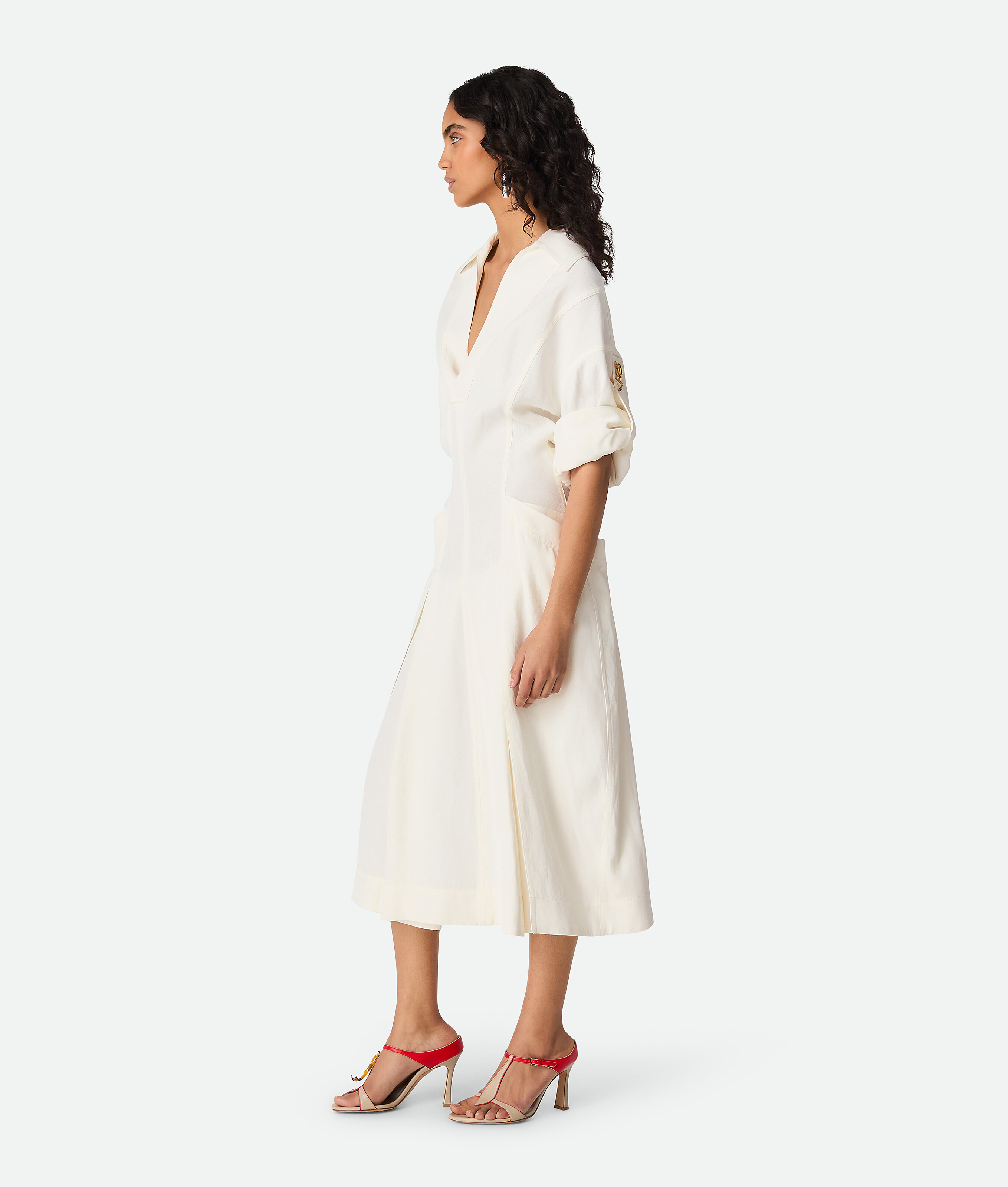 BOTTEGA VENETA ROBE EN VISCOSE ET LIN 