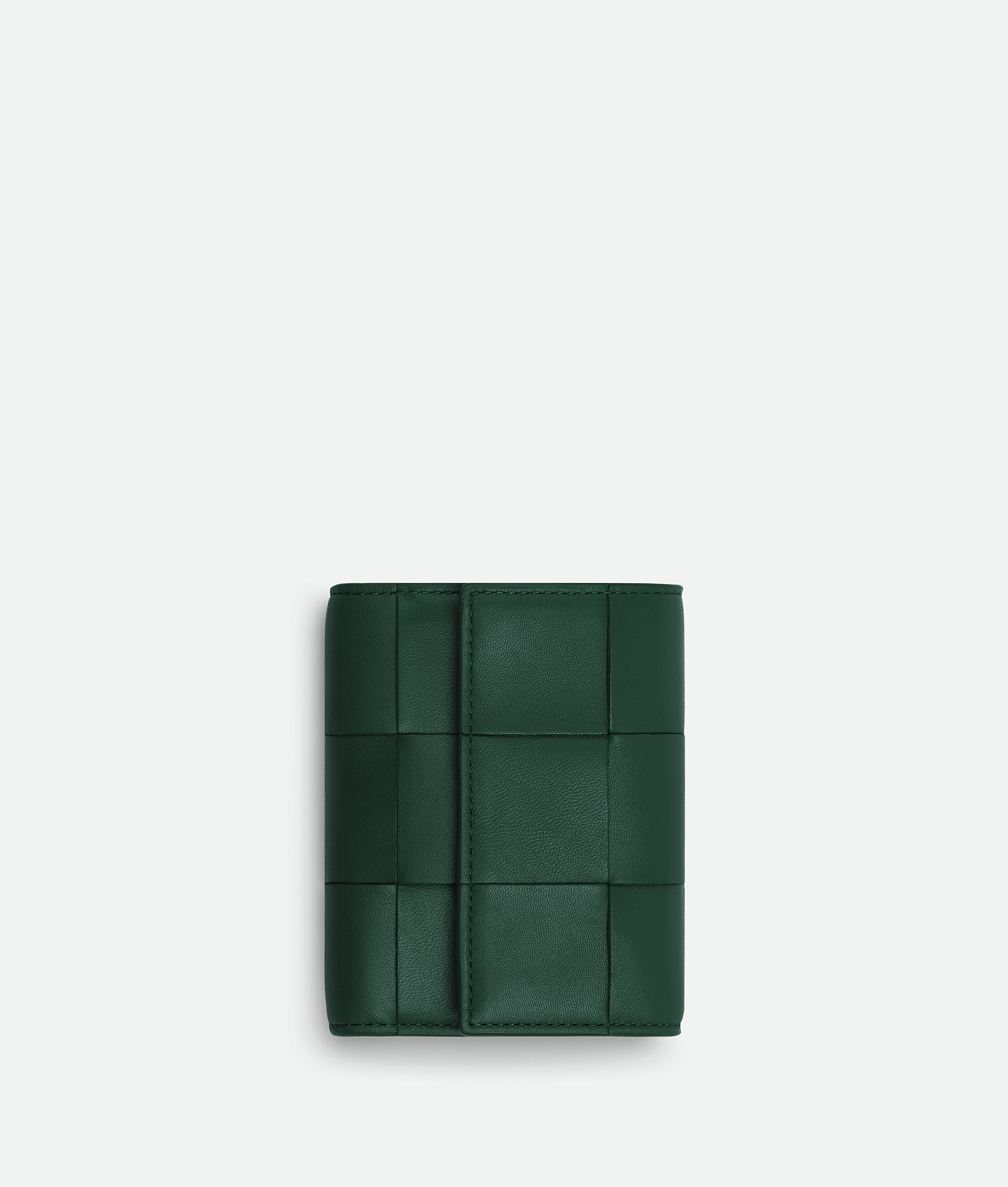 Bottega Veneta Cassette Tri-fold Portemonnaie Mit Abnehmbarem Kartenetui In Emerald Green