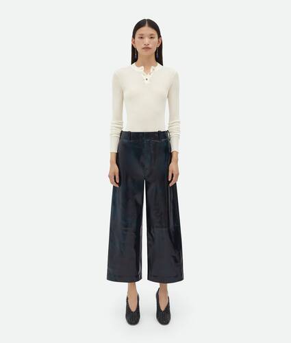 Display a large version of the product image 1 - Leather Culotte Trousers