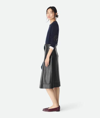 Leather A-Line Skirt