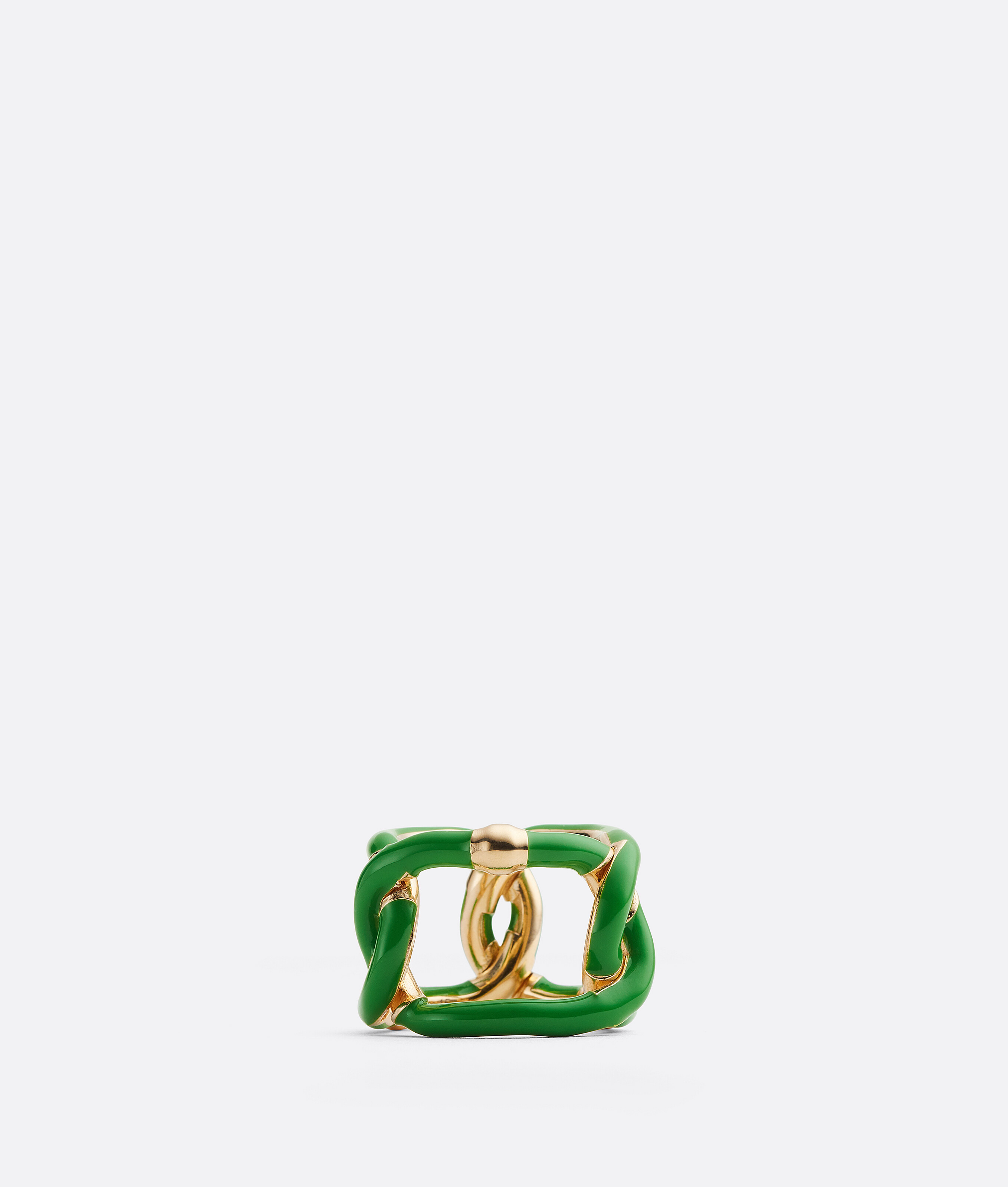 Bottega Veneta Bottega  Veneta Intreccio Chain Ring In Green