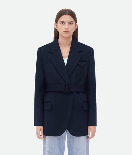 Display a large version of the product image 1 - Double Wool Cashmere Belted Jacket
