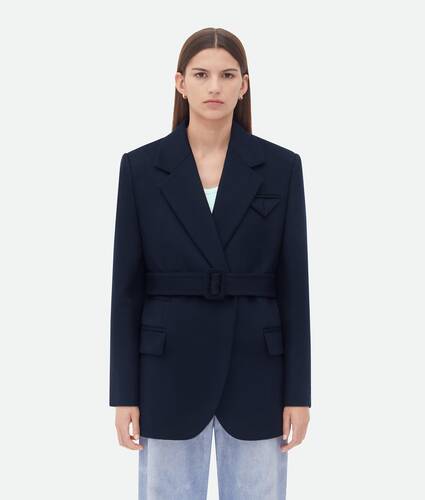 Double Wool Cashmere Belted Jacket