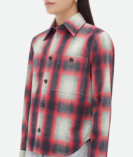 Printed Leather Check Shirt