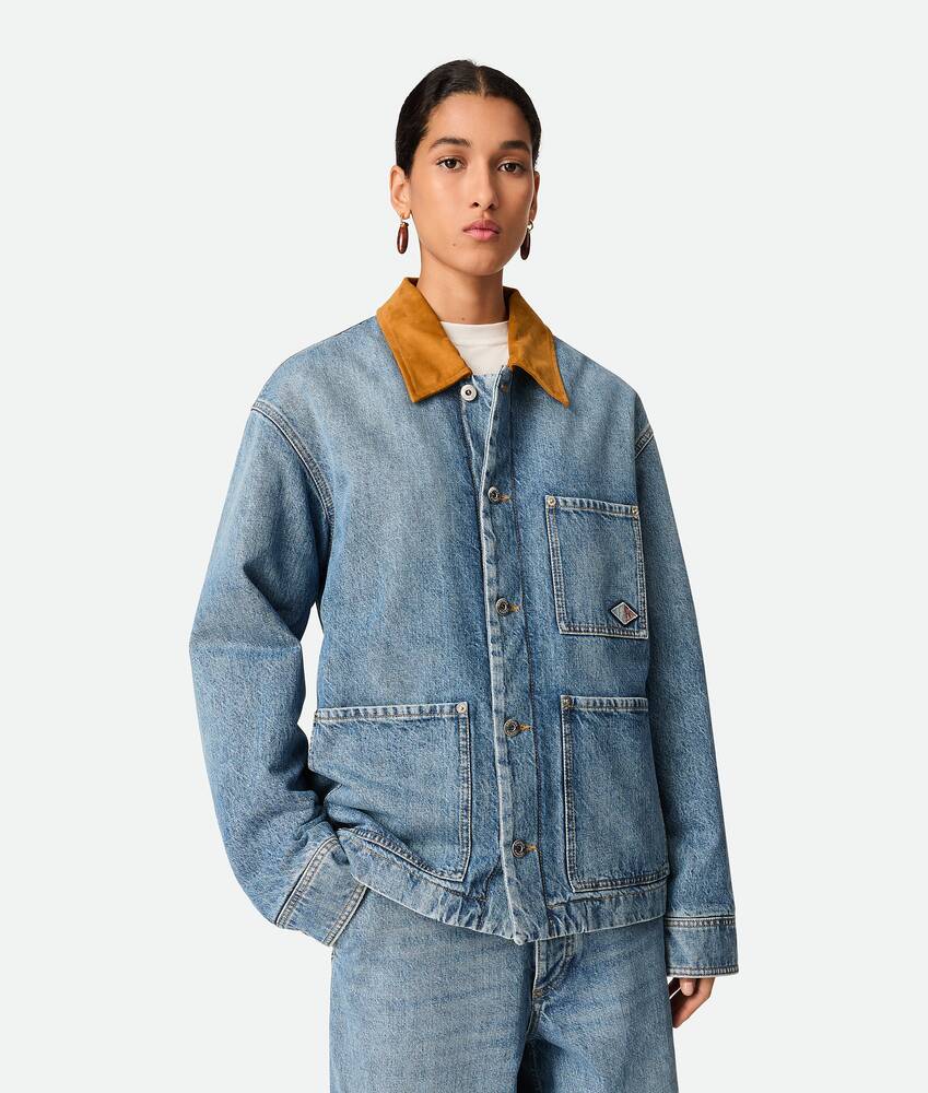 Afficher une grande image du produit 1 - Veste en denim indigo vintage