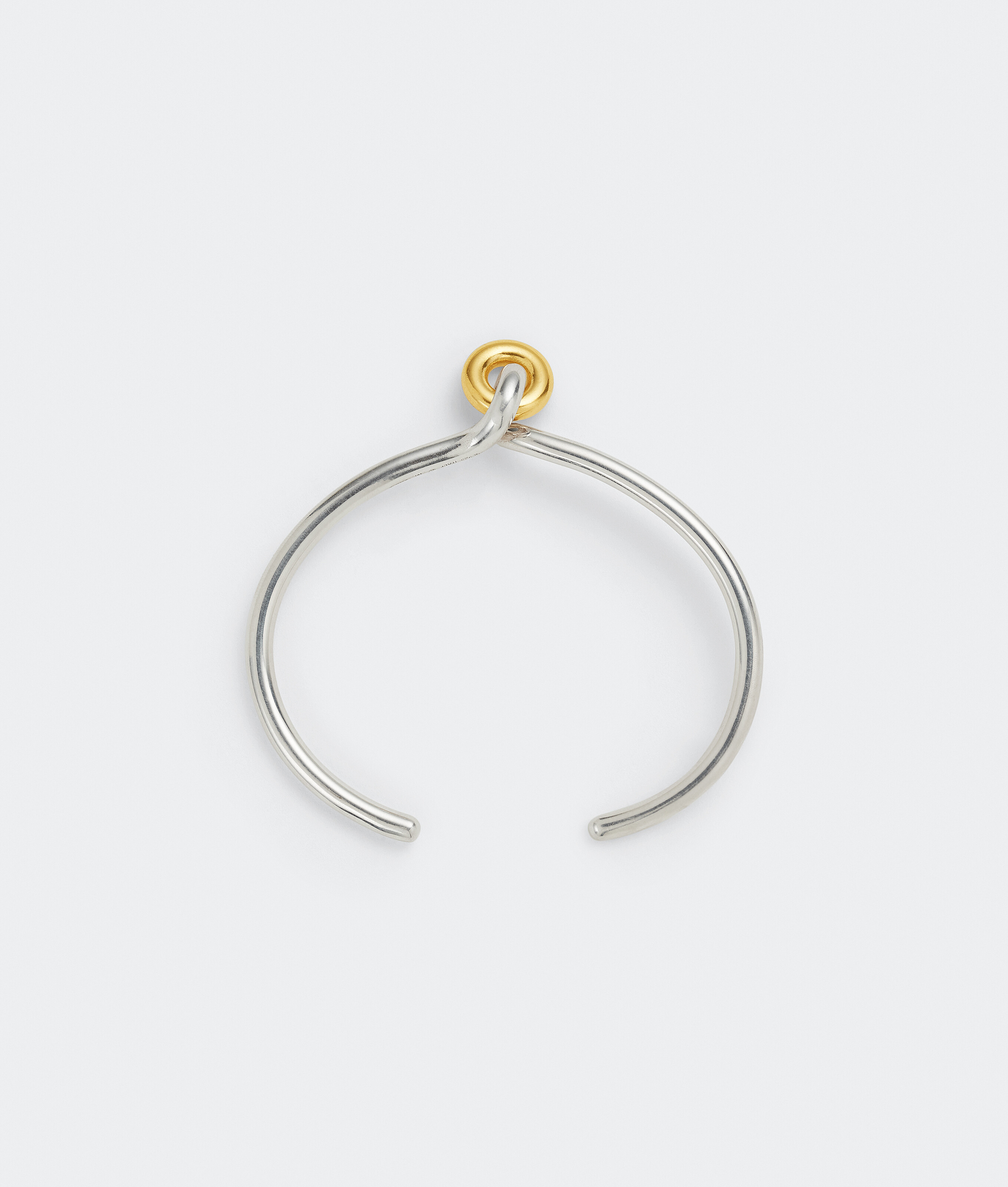 Bottega Veneta® Women's Loop Bracelet in Silver / Yellow Gold