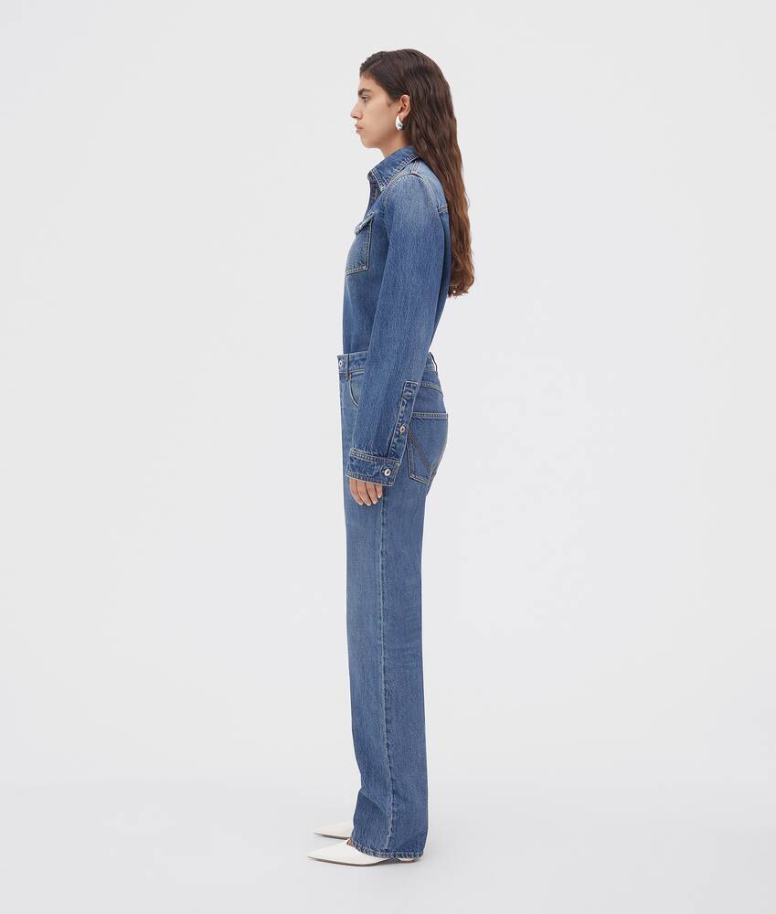 Display a large version of the product image 2 - Medium Washed Mid Rise Straight Denim