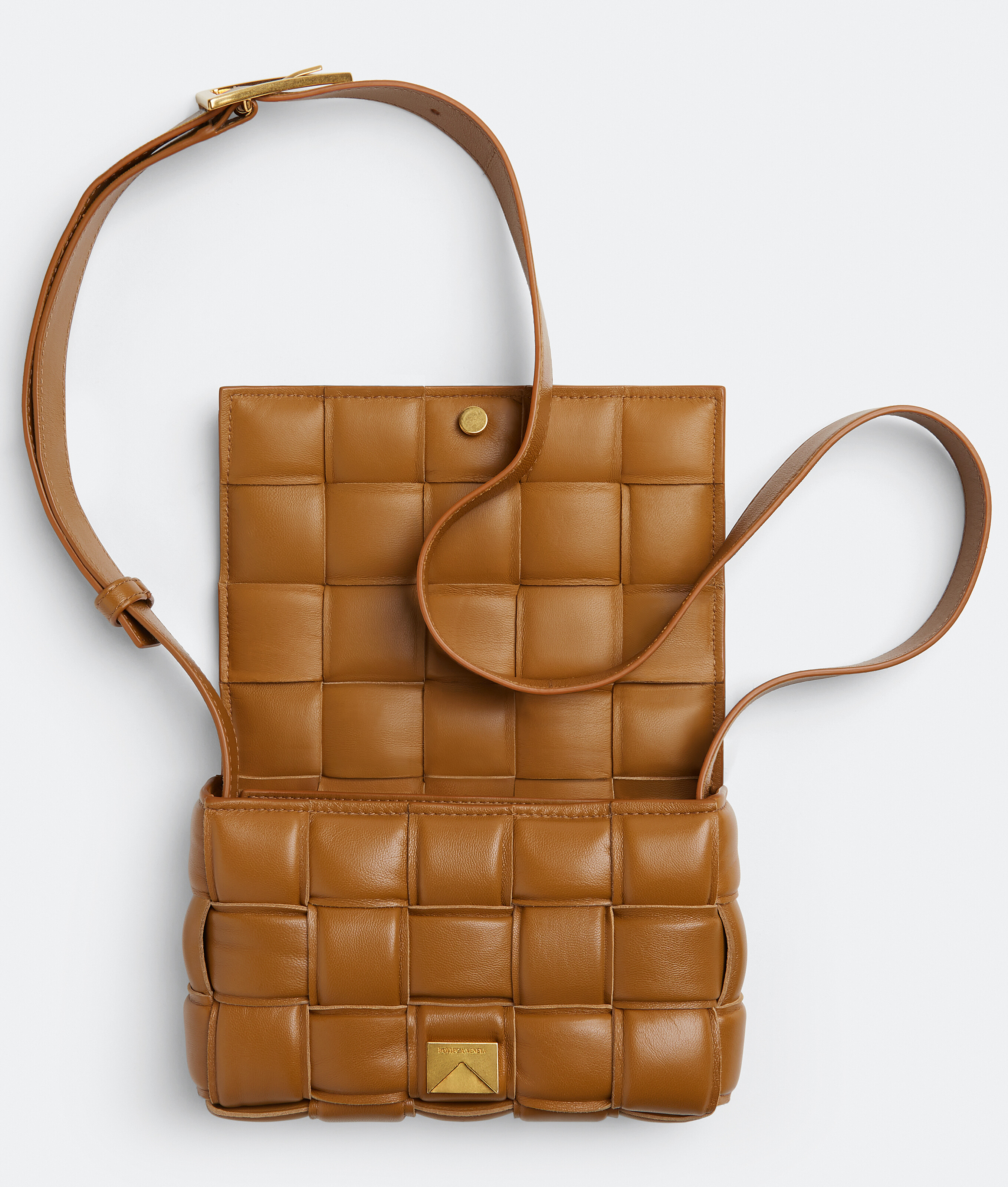 Shop Bottega Veneta Small Padded Cassette In Brown