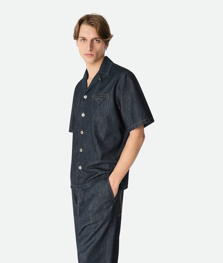 Display a large version of the product image 2 - Rinsed Indigo Straight Denim Shirt