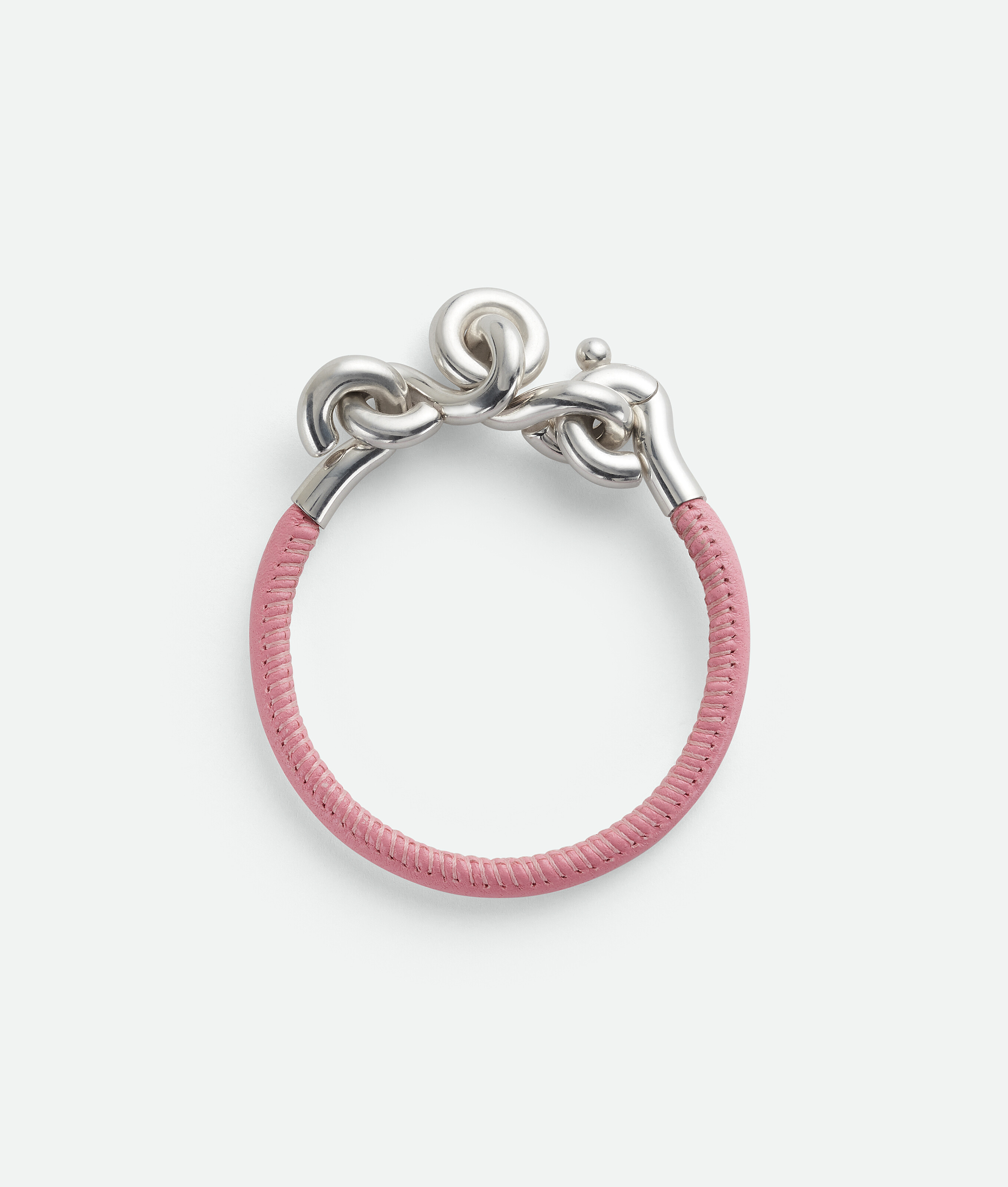 Bottega Veneta Bracelet Loop En Cuir In Rose