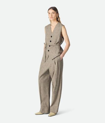 Gilet en viscose mouchetée