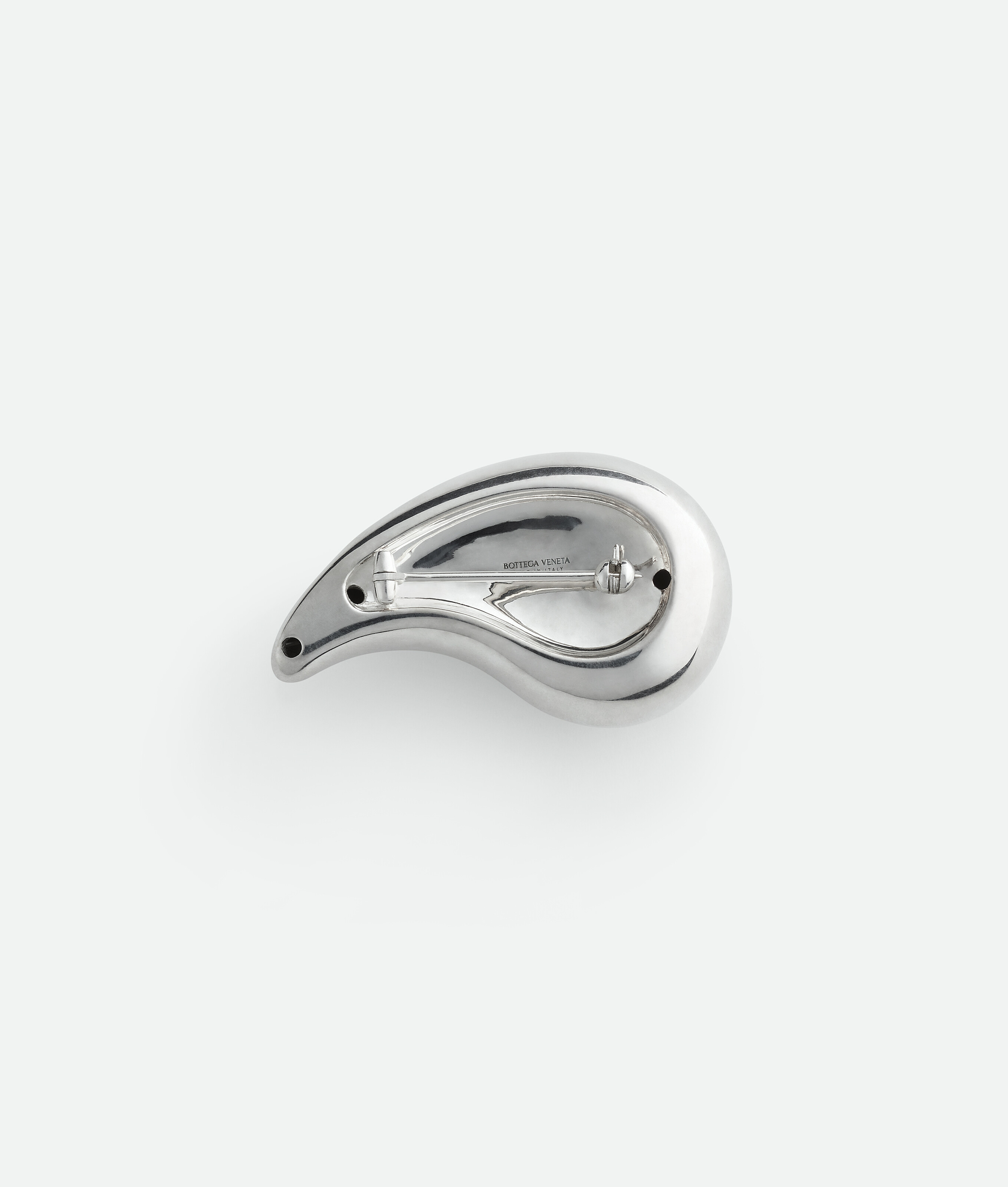 Bottega Veneta Large Pendant Brooch In Silver