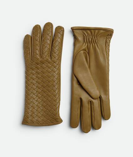 Intrecciato Leather Gloves