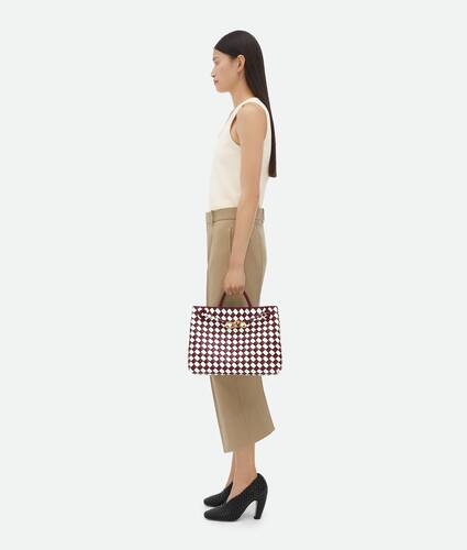 All-Over-Print Black and White Checkered Pattern Crossbody Bag