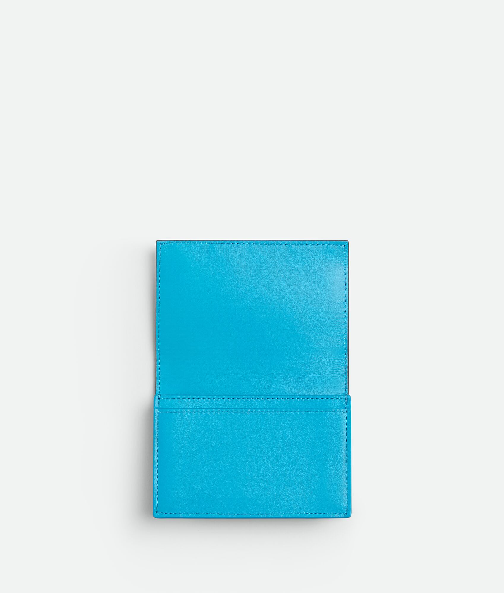 Bottega Men's Intrecciato Business Card Case in Thunder / Pool