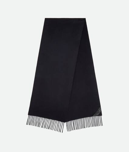 Display a large version of the product image 1 - Cashmere Scarf With Bottega Leather Patch