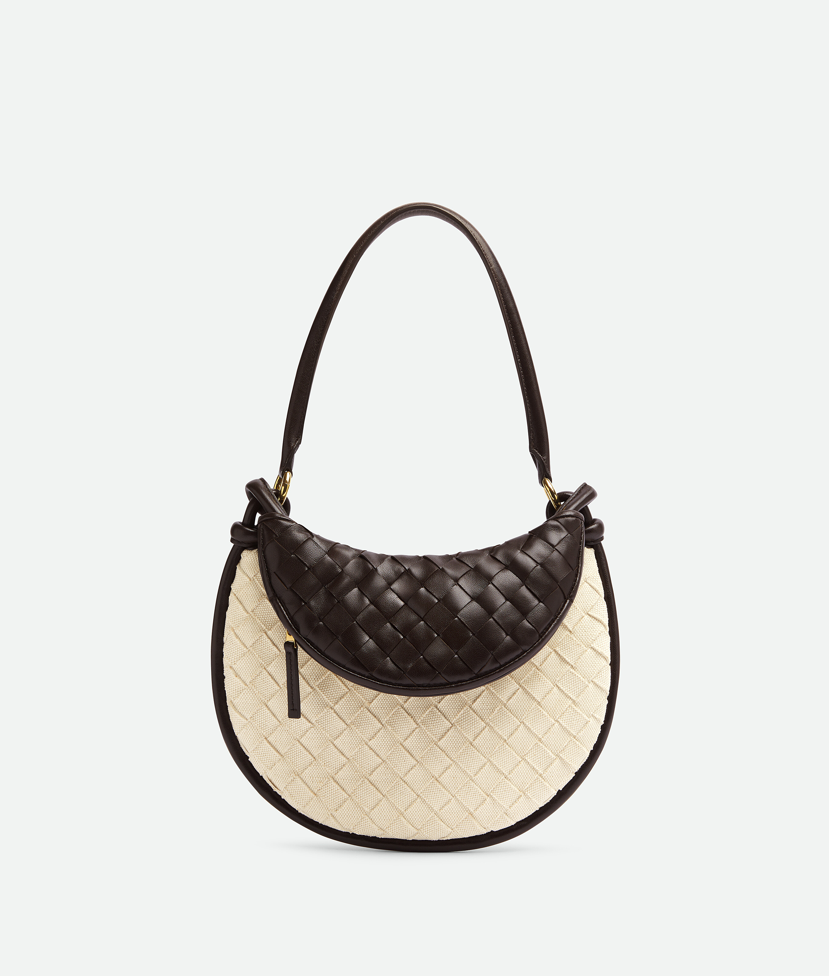 Shop Bottega Veneta Small Gemelli In Natural/fondant