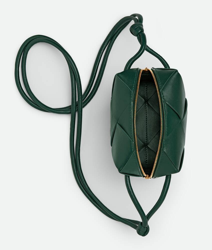 Bottega Veneta Small Cassette Camera Bag - Green - Woman - Lambskin