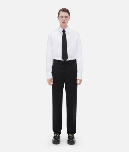 Display a large version of the product image 1 - Straight Leg Wool Gabardine Trousers