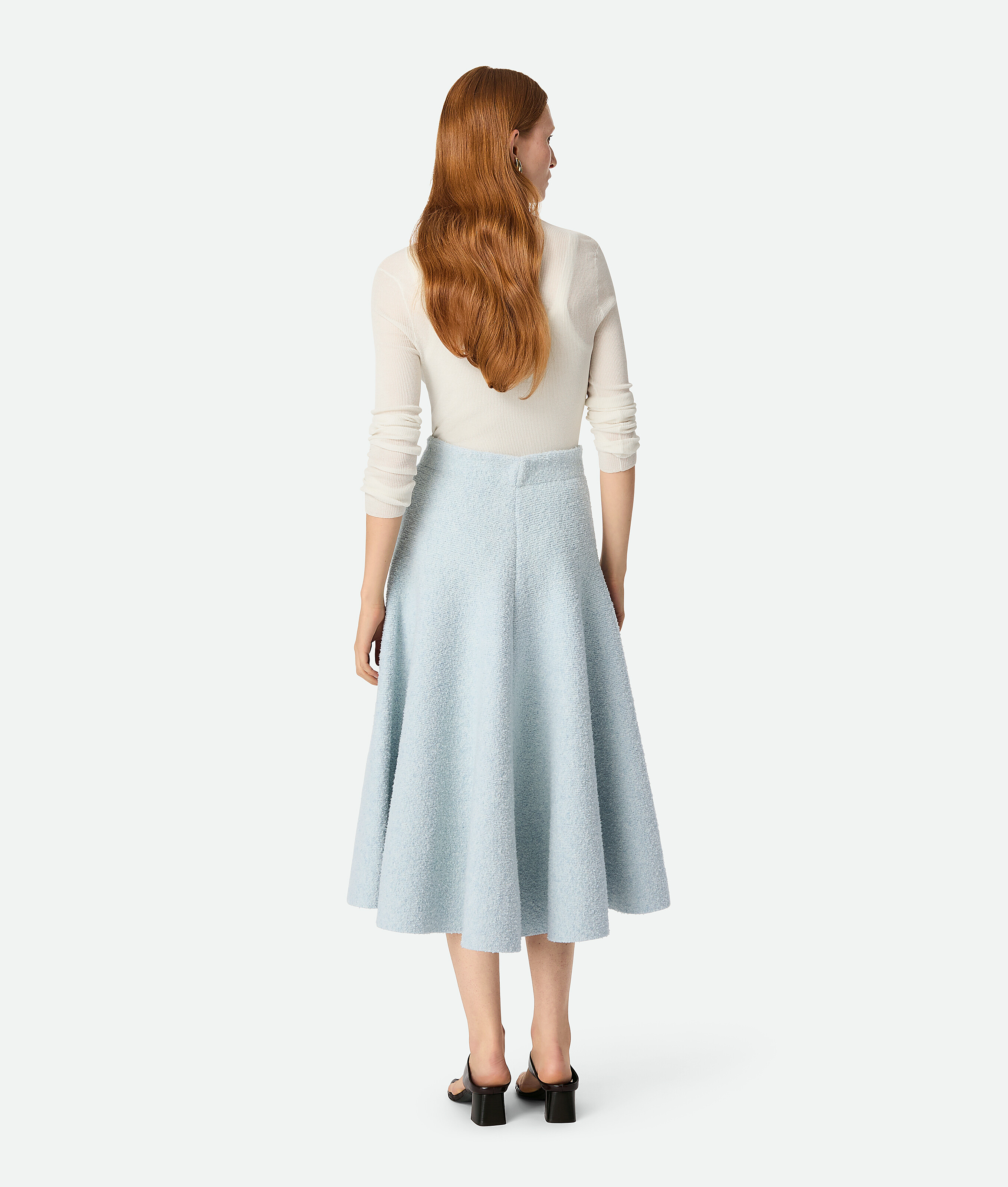 Bottega Veneta Wool Boucle Skirt In Bubble