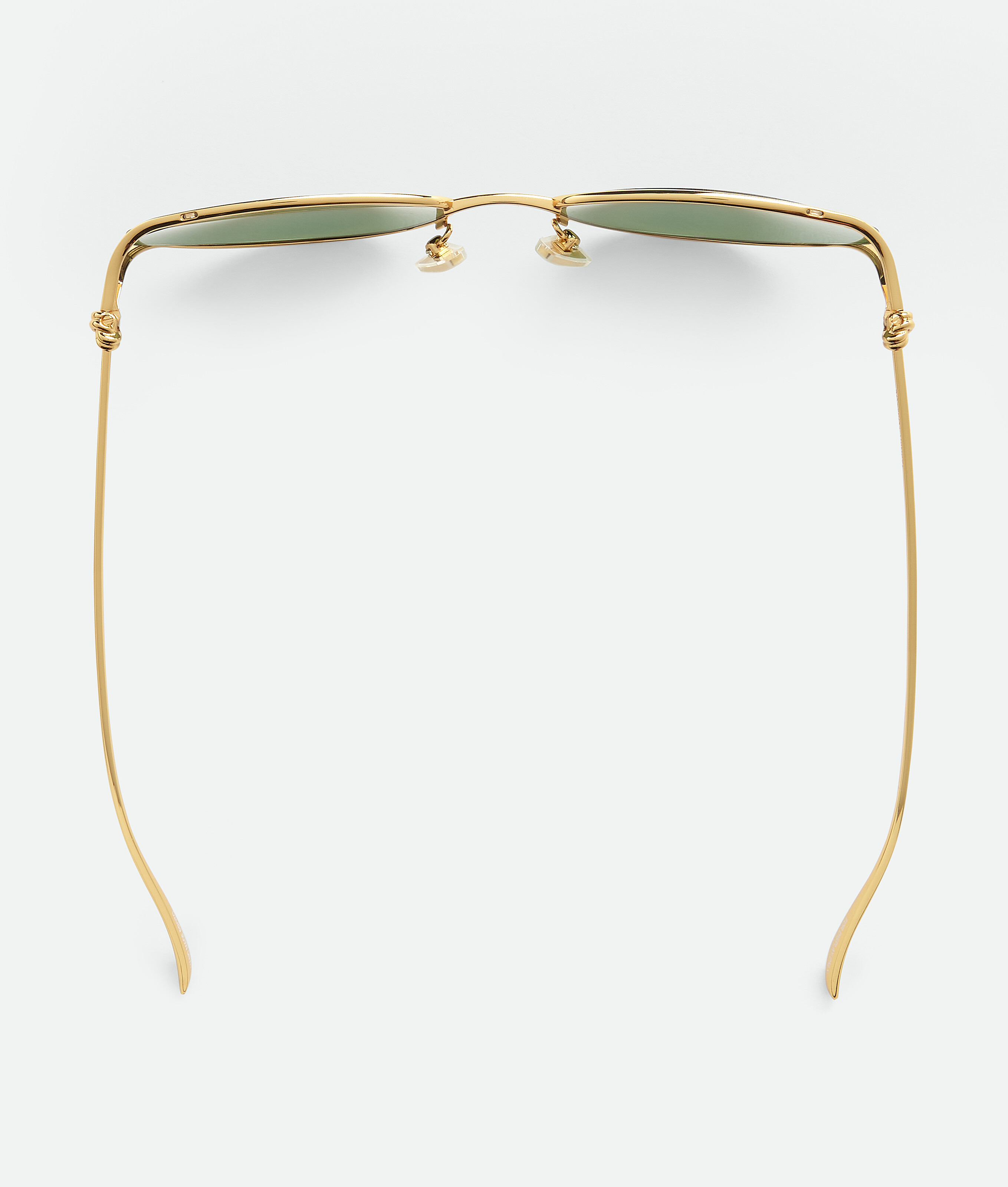 Bottega Veneta Knot Sonnenbrille In Cat-eye-form In Gold/green
