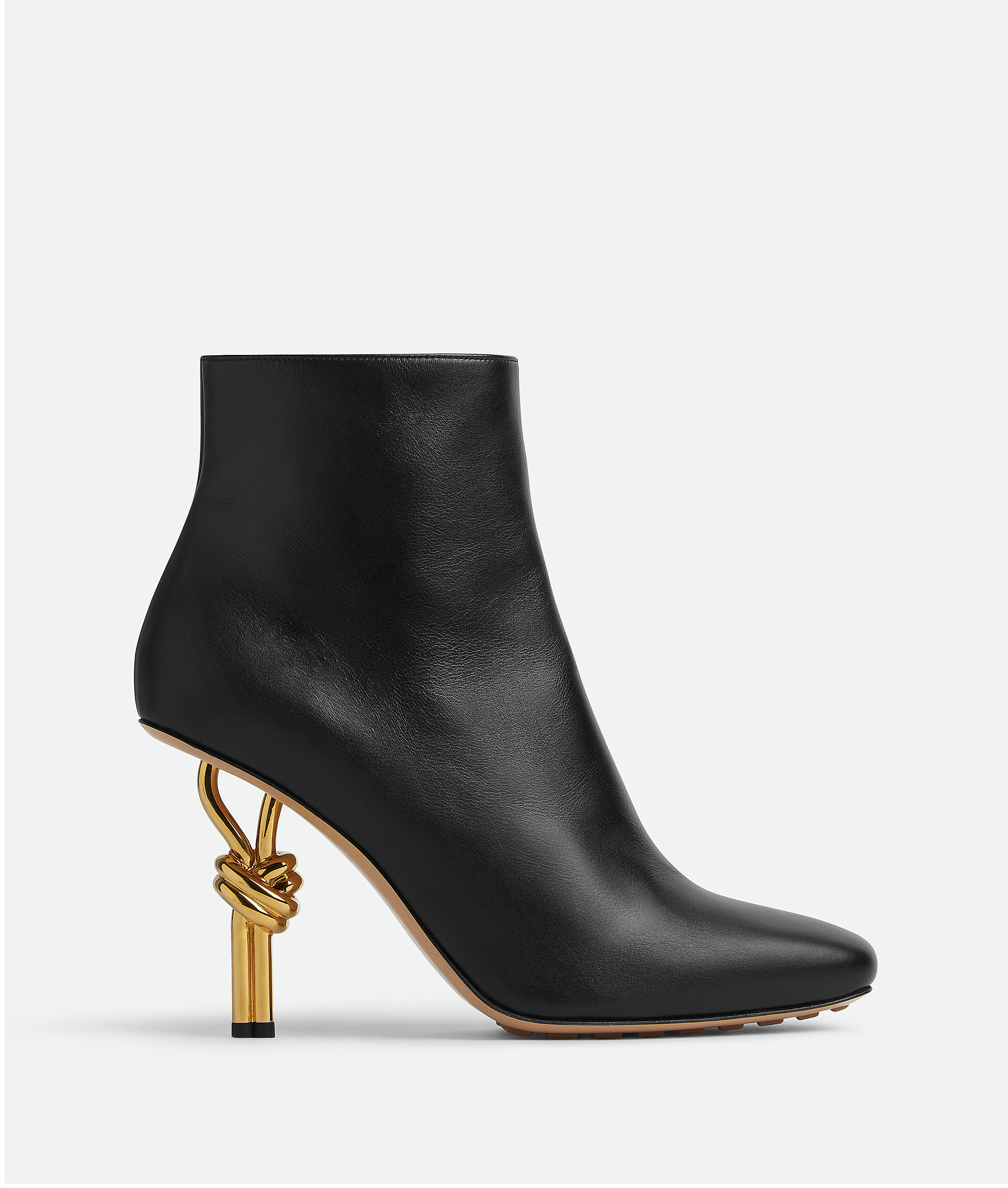 Shop Bottega Veneta Knot Ankle Boot In Black