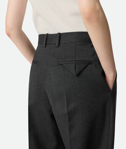 Pantalon en sergé de laine moulinée