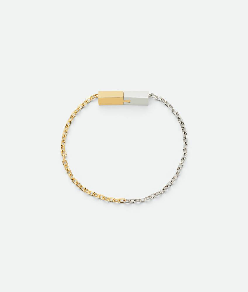 Bottega Veneta Gold & Silver Chain Bracelet