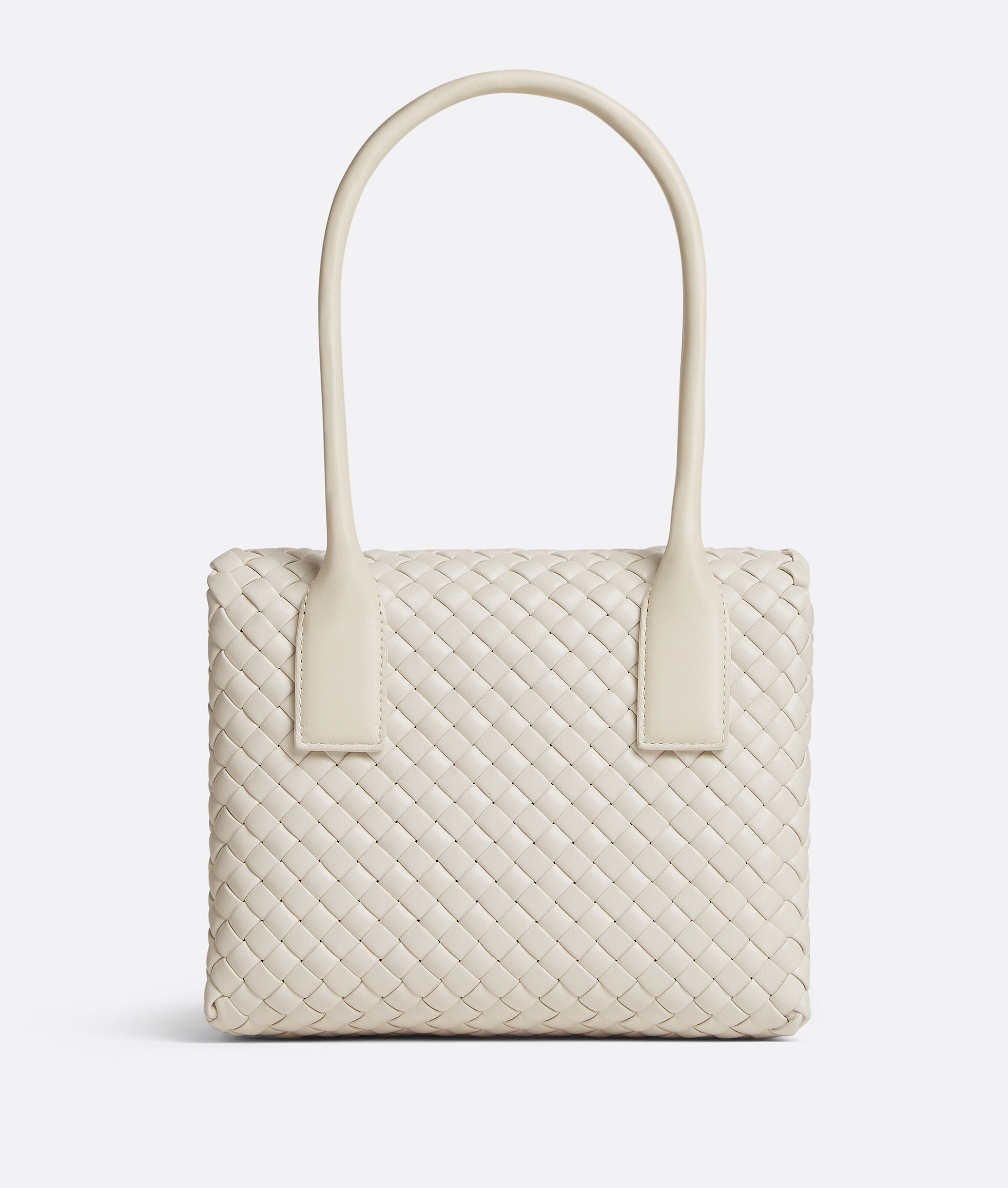 Shop Bottega Veneta Patti Top Handle Bag In White