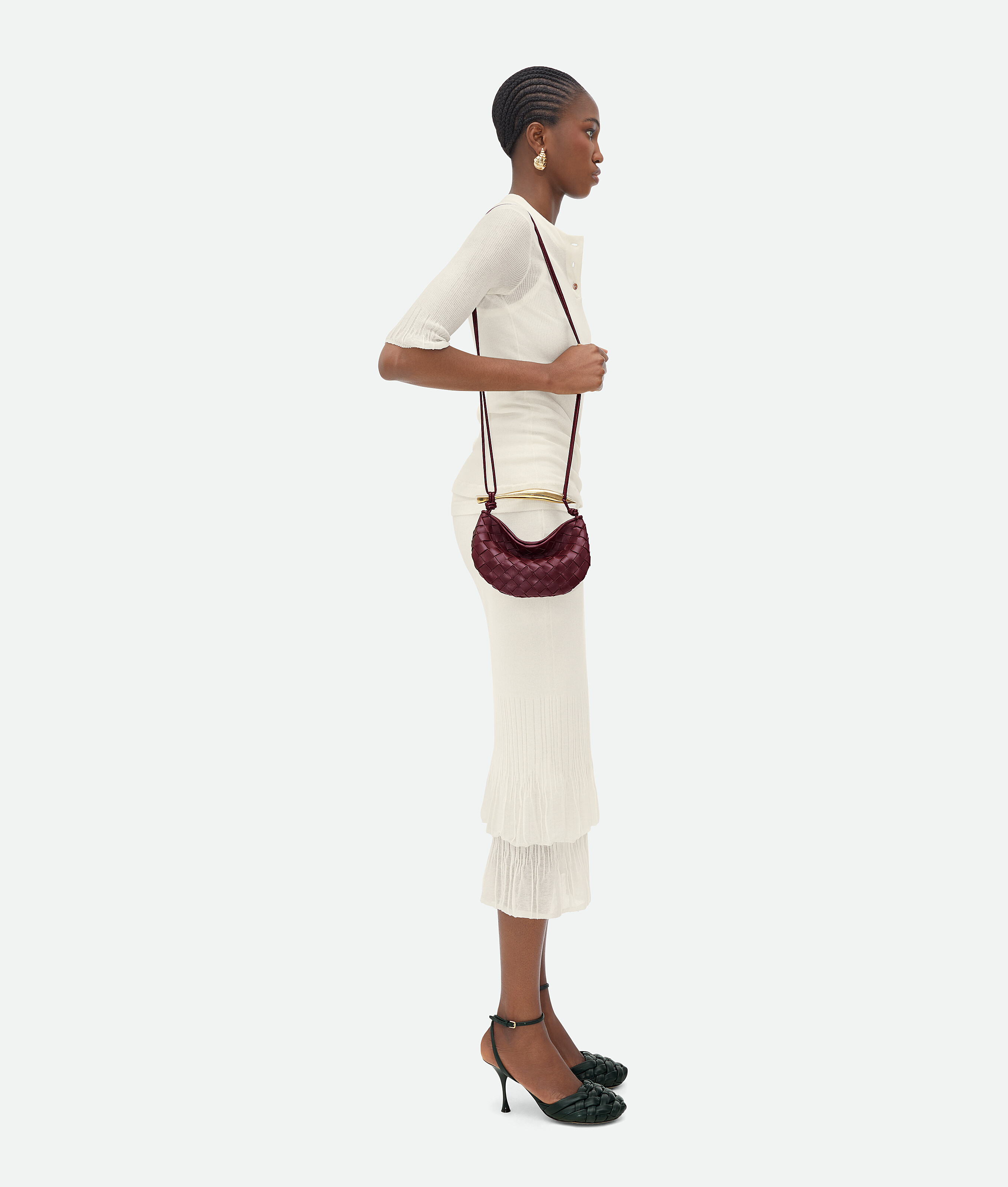 Bottega Veneta Mini Sardine In Bordeaux