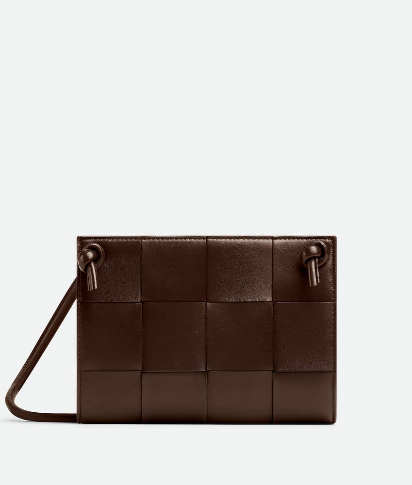 Brown Cassette small Intrecciato-leather cross-body bag