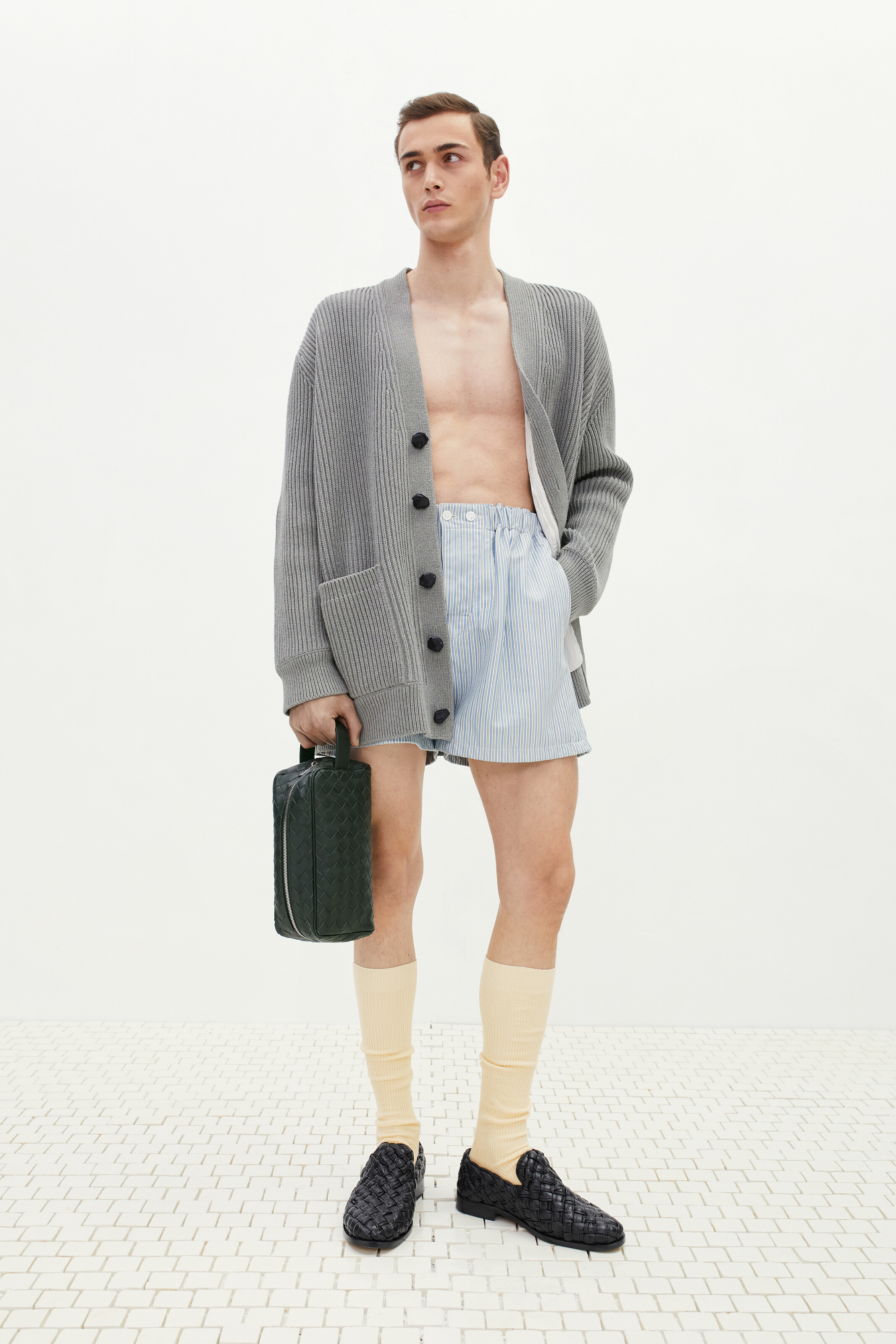 未使用★BOTTEGA VENETA★2024★ダブル★オーバー★ジャケット BOTTEGA VENETA ボッテガヴェネタ 22AW Bonded Wool Zip Up Jacket