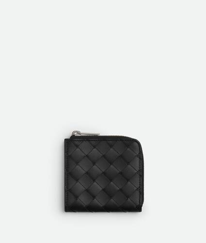 Cartera Intrecciato cuadrada con cremallera en el contorno