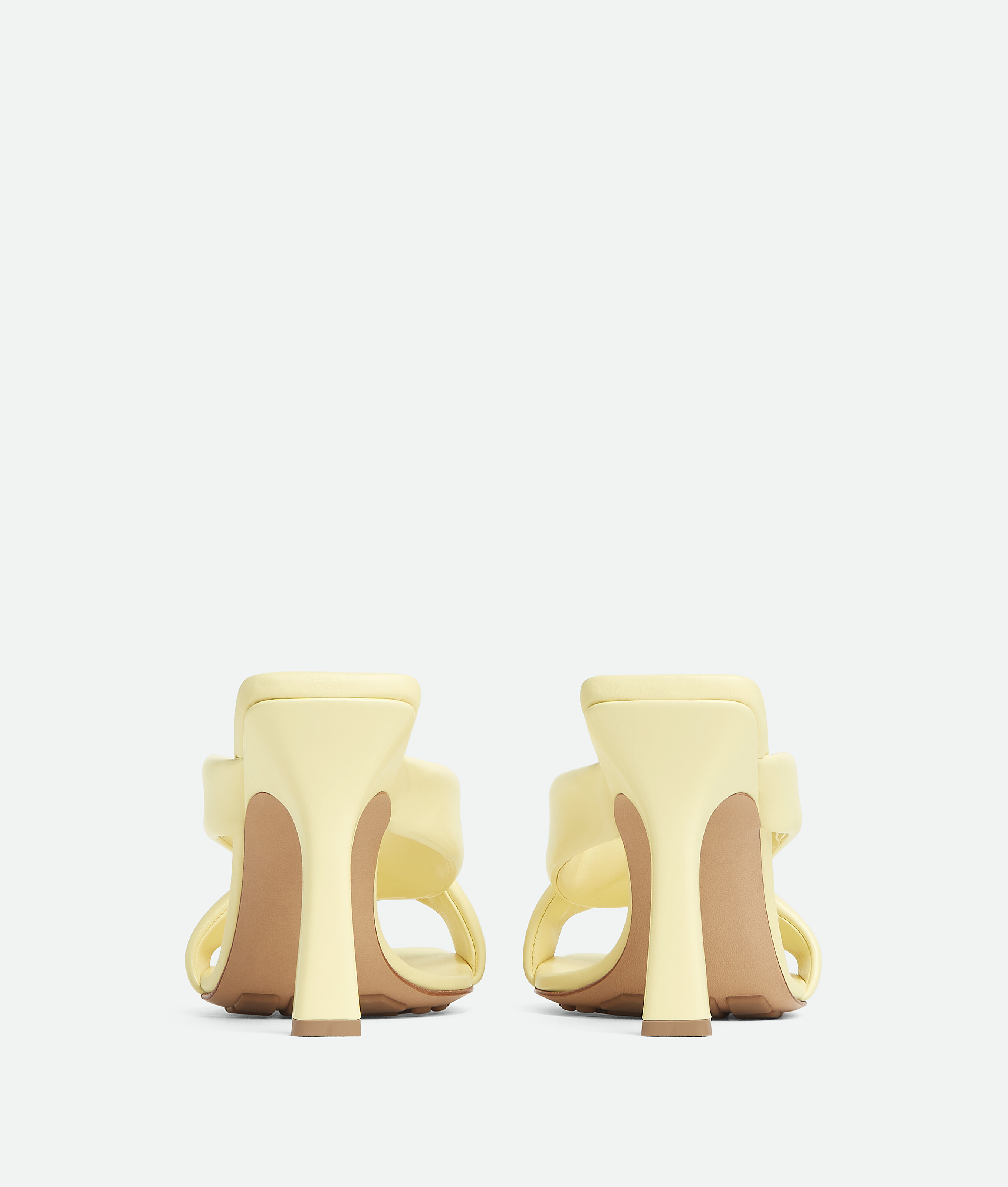 Bottega Veneta Criss Cross Padded Leather Slide Sandals In Camomile