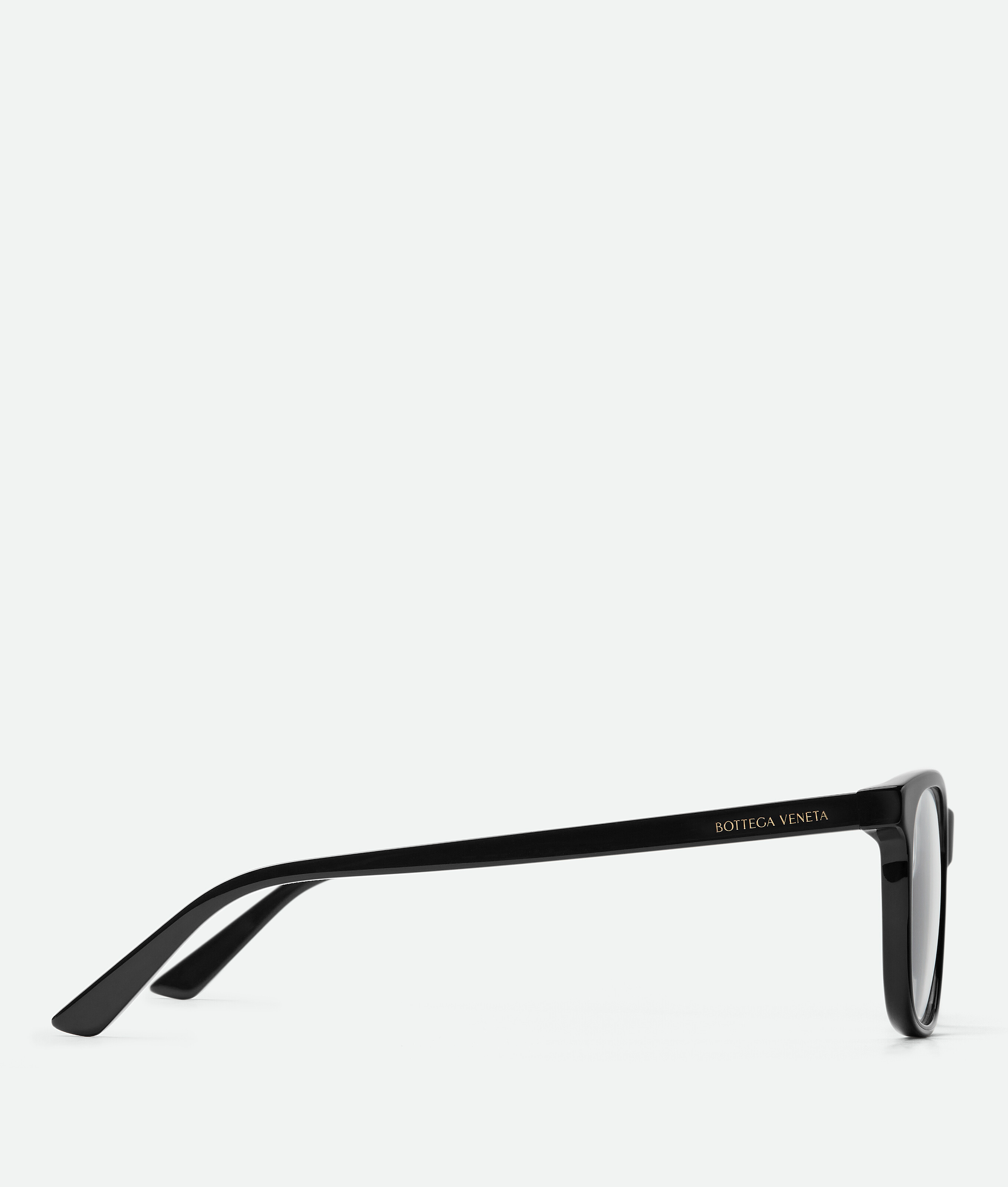 Bottega Veneta Classic Square Eyeglasses In Black/transparent